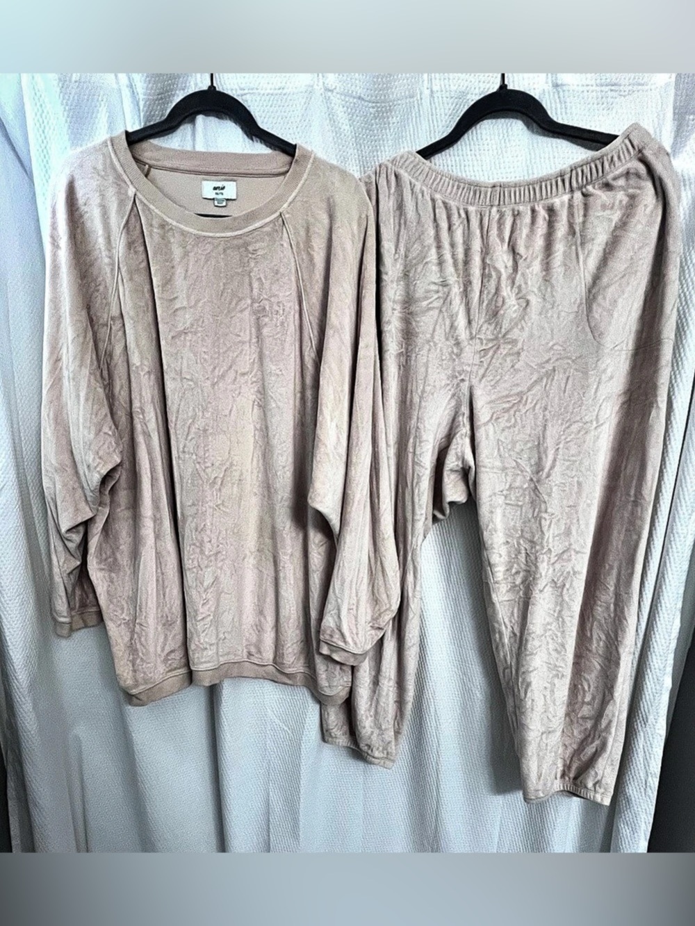 aerie Pink Crushed Velour Matching Lounge Set Size XXL/TG